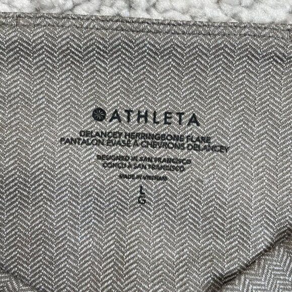 Athleta Delancey Herringbone Flare Pants Buff Grey - Picture 4 of 10